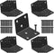 Aufuga Black Stainless Steel Shelf Bracket,Joint Right Angle Bracket,L Shape Heavy Duty Metal