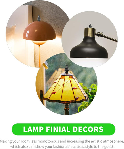 2pcs Uonlytech Modern Lamp Finial Chic Decorative Knob for Table Floor Lamps Elegant Internal Thread Upgrade Your