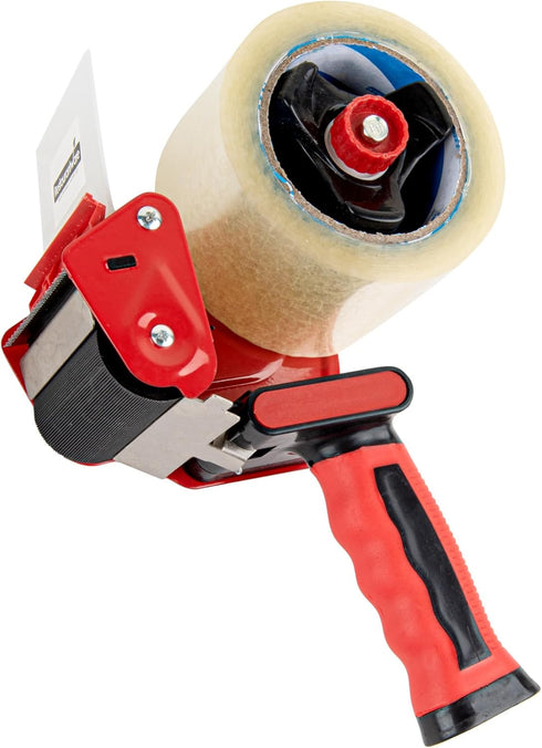 Restaurantware RW Base 3 Inch Heavy-Duty Tape Dispenser Gun, Red Iron Handheld for Carton Sealing