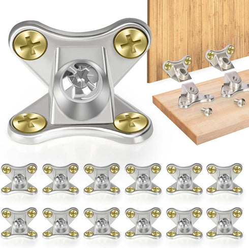AccEncyc 12 Pack L Bracket Detachable Corner Brace Removable Butterfly Corner Brace Heavy