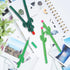 Outus 24 Pieces Cactus Shaped Roller Pens, Green Cactus Pens with Black Gel Ink for Classroom and Office Supplies (Cute