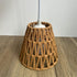 Set 2 5.5" 5.9" 2.76", of Boho Small Rattan Bell Lamp Shade x Handwoven Barrel Rattan Chandelier Shades Replacement