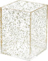 pbf Clear Acrylic Pen Holder for Desk, Makeup Brush Organizer, Pencil Cups, Desk Organizer (Gold Glitter)