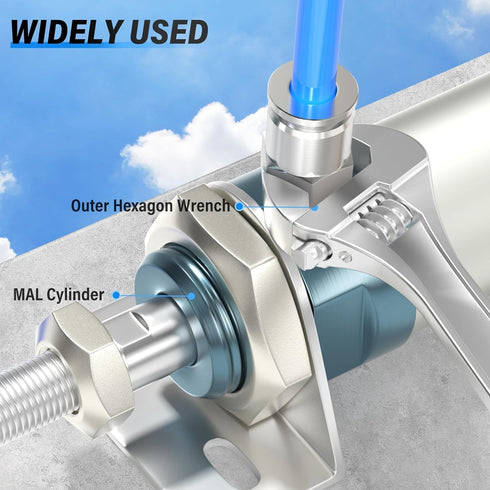 TAILONZ PNEUMATIC 304 Stainless Steel Male Straight 4MM Tube OD x 10-32 Inch UNF Thread Push to Connect Fittings