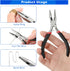 Small Needle Nose Pliers Set, 5 Inch Long Nose Pliers with Comfort Grip for Jewelry Making, Black