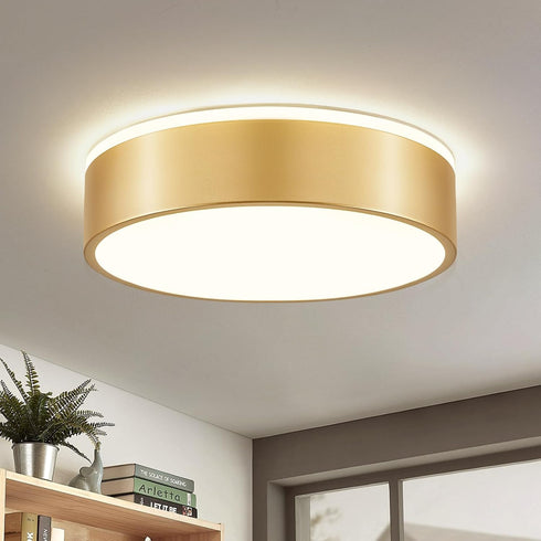 YURNYQ Dimmable Gold LED Flush Mount Ceiling Lights, Modern 5CCT 2700K-6000K Close