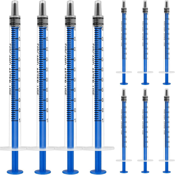 10 Packs 1ml Plastic Syringes, Individually Sealed Liquid Syringes Without Needles for Baby Medicine and Pet Feeding