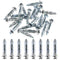 Glarks 30Pcs Heavy Duty Zinc Plated Steel Molly Bolt Hollow Drive Wall Anchor Screws Set - 4x32MM for Drywall, Plaster,