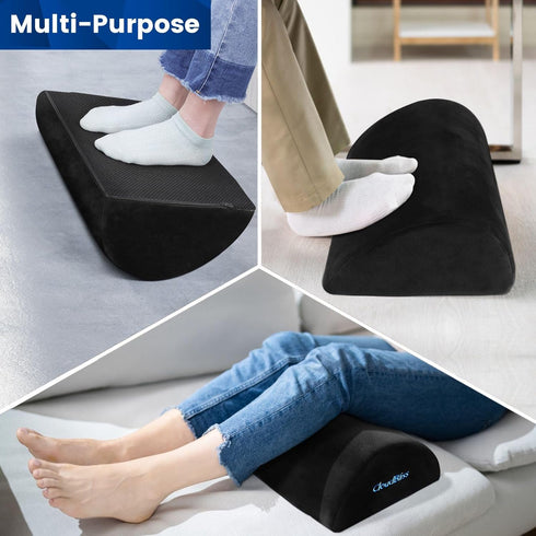 Foot Rest for Under Desk, Soft Foam Office Accessories with Washable Cover, Foot Stool for Home, Car, Relax Ankles