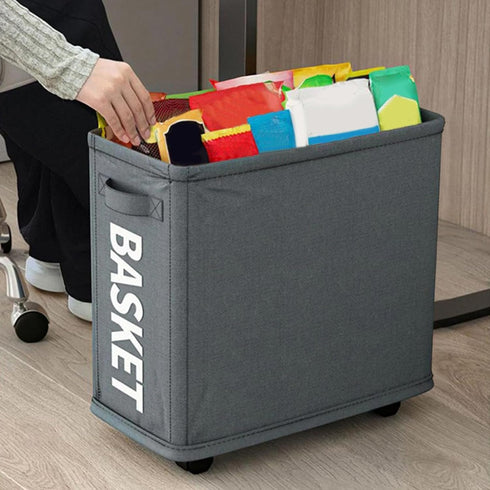 Generic Under Desk Storage Foldable Large Capacity Utility Cart with Wheels | Portable Storage Organizer Trolley |