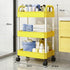 Generic 3-Tier Rolling Storage Cart with Wheels - Mobile Organizer for Kitchen, Bathroom, Office, and Living Room