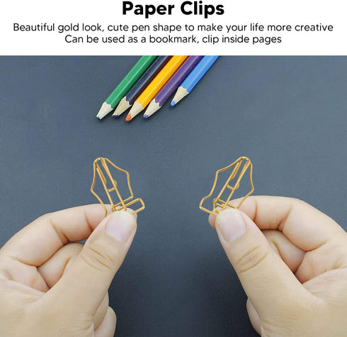 Jumbo Paper Clips - 100 Pcs Fancy Cute Large Plastic Covered Wire Clips for Home School Office