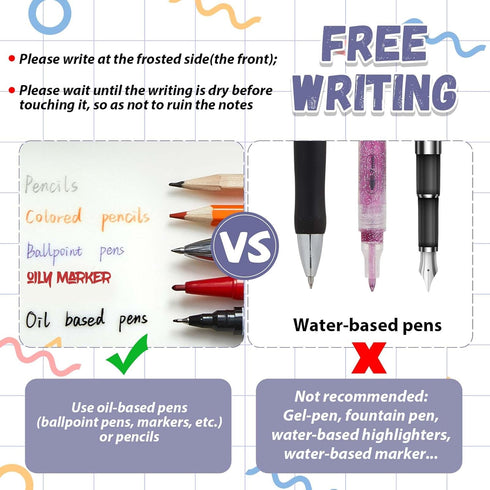 Gueevin 100 Sheets Transparent Sticky Notes / 5.5 x 8 Inch Extra Large Clear Self-Sticky Notes / Jumbo Translucent Paper