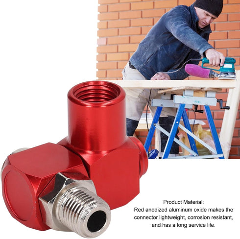 4PCS NPT 360 Degree Swivel Air Hose Connector, 1/4in Industrial Air Fittings Pneumatic Tool Adapter
