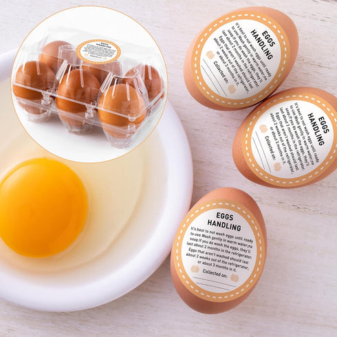 500 2 Inch Packaging Colarr Pcs Farm Fresh Eggs Carton Labels Stickers Easter Egg Care Self Adhesive Writable Handling