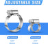 ,3/8"-5/8" in (10-16mm) Adjustable German Worm Gear Mini Metal Pipe Hose Clamp,Fuel Line Heavy Duty Tube Clamp