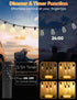 60FT 19 ST38 Bulbs, 3 2 Dimmable 24V Brightever LED Outdoor String Lights with Remote, Patio Lights Outdoor Waterproof