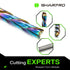 1/4 1/4 Aluminum,1-1/4" CL,3" Downcut Router Bit Shank, Spiral CNC Router Bits with Coating, Down Cut Carbide End Mills
