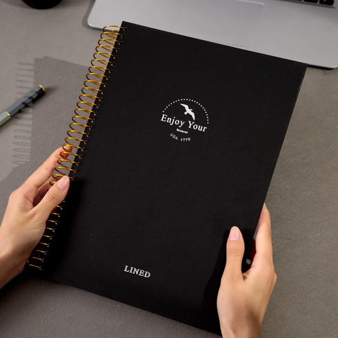 FLYING EAGLE Hardcover Spiral Notebook, 8.5 x 11, 210 Pages, College Ruled, Wire Bound Journal for Office School