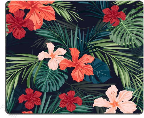 pingpi Pretty Mouse Pad Custom with Tropical Plants Flowers and Palm Trees