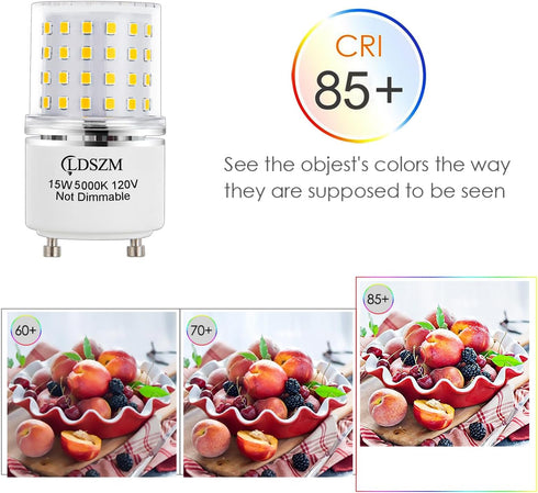 GU24 LED Bulb 15W Non-Dimmable, 120 Watt Equivalent, 1200lm 5000K Daylight, 4-Pack TwistLock Ceiling Light Bulbs