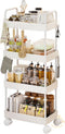 Homde Slim Rolling Cart for Kitchen: 4-Tier Space-Saving Narrow Floor Organizer -