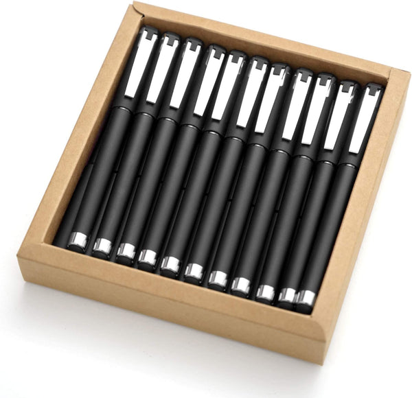 MiSiBao 0.7mm Black Ink Gel Rollerball Pens, 2 in 1 Medium Point with Stylus, Smooth Writing (Black-18pack)