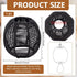 BENECREAT Small Boho Shades Replacement, Black Paper Cord Lampshade Woven Pendant Light Covers Retro Lampshade