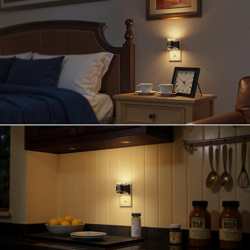 Dimmable 3000K 5 Briignite LED Night Light Plug into Wall, Night Light with Bubble Design Warm & Brightness Levels