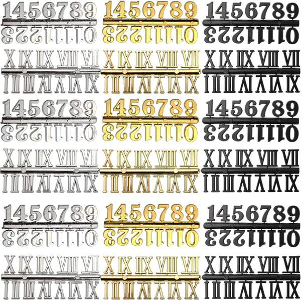 GXXMEI 18Sets Clock Numerals Kit, DIY Digital Clock Numbers for Design Replacement Repairing Clock Accessories