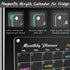 DIYMAG 3Pcs Acrylic Magnetic Dry Erase Calendar for Fridge, Clear Planning Board Set with 6 Highlight Markers, Weekly