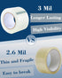 Lichamp Heavy Duty Packing Tape 12 Rolls, Wide 3 in. x 90 Yd., 3 Mil Thick Clear Commercial Grade Packaging Tape for