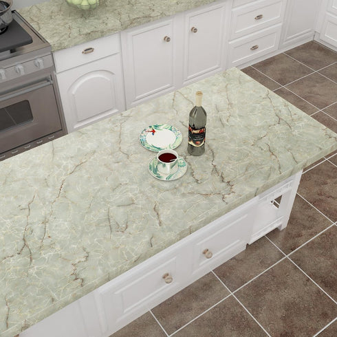 LACHEERY Marble Contact Paper, Decorative Self Adhesive 15.8"x80", Waterproof Removable Wallpaper for Countertops