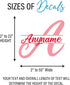 Custom Name Wall Decal Personalized Alphabet Monogram Big Letter Name Transparent DTF Vinyl Removable Nursery Wall