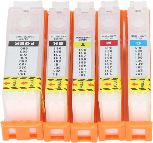 Empty Refillable Printer Ink Cartridge with Permanent Chip for PIXMA TS702 TR7520 TR8520 TR8620 Printers