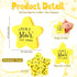 Spakon Christmas Inspirational Gift for Kids, Motivational Star Shaped Erasers and Cards with Organza Bags