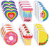 Glenmal 24 Pack Mini Cute Notebooks, Kawaii Pocket Notepads in 6 Designs for Kids School Supplies, Taco, Heart, Rainbow
