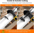 Inside Pipe Cutter for PVC Pipe, Adjustable Depth Gauge Cutter Tool Set with 6 Black Blades, 4" Hex Shank