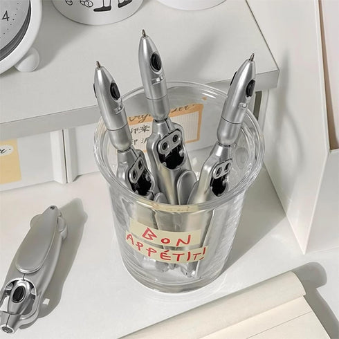Generic 9X3X2CM) Cool Robotic Transforming Ballpoint Pen Novelty Writing Tool for School Party Decopression Stationery