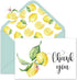Whaline 50 Pack Lemon Thank You Cards Bulk Boxed Fruit Greeting Cards