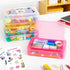 Double Layer Translucent Plastic Pencil Box,Hard Clear Pencil Case with Snap-Tight Lid for Pen, Pencils, School Office