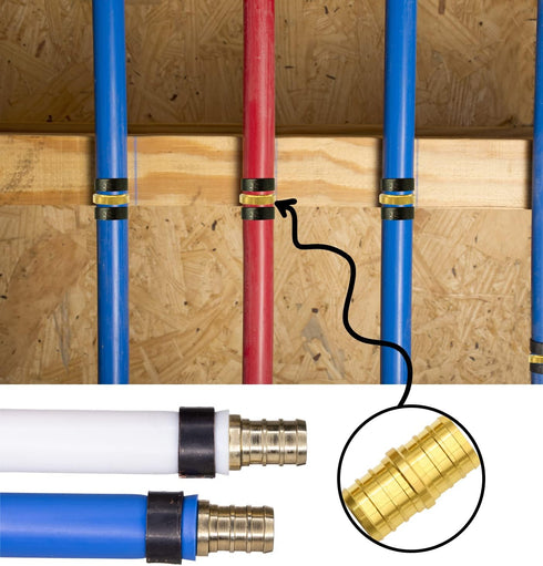 10 Pack PEX Fittings, 3/4" Straight Coupling Brass Fittings for PEX Tubing Pipe (3/4" Coupling)