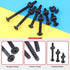 Hilitchi M6 140Pcs (20-80mm Black Hex Socket Head Screws Bolts Barrel Nuts Hardware Assortment Kit for Crib Baby Bed