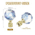 PATIKIL 1/4-27 2Pcs Lamp Finial Cap for Lampshade Harp Top, Cap Nut Screw Cap Knob Clear Spiral Ball Shaped Glass Lamp