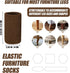 16 Set PCS Brown Furniture Leg Socks - Large Knitted Chair Leg Floor Protectors for Hardwood Floors - Fits Round