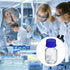 PATIKIL 50mL Reagent Media Bottle, 2Pcs Round Graduated Glass Storage Bottle with Blue Screw Cap