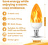 Bulb E12 B11 Bulbs 12mm 110MM 4.25" 120V 3 Pack Flame Effect Chandelier LED Fire Candle Light Flaming Flicker