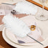 Rgontar Feather Pen - Black Ink Ballpoint Wedding Signing Pen for Bridal Calligraphy (White)