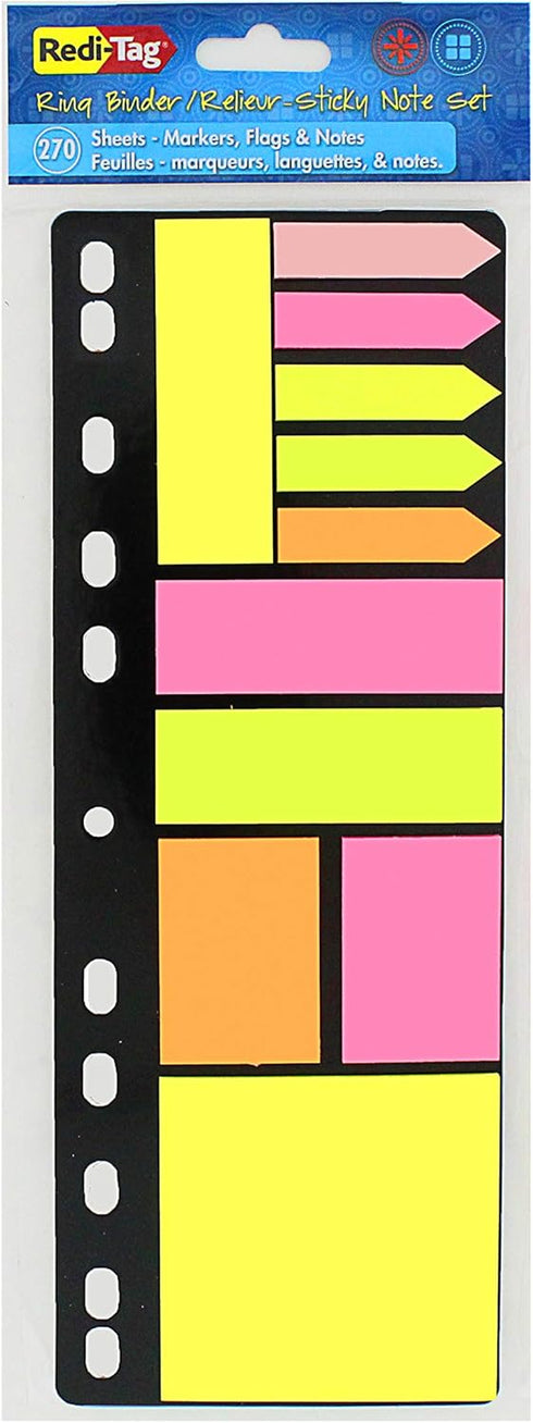 Redi-Tag Ring Binder Sticky Note Set, Arrow and Page Flags, 1 Pack (10237).