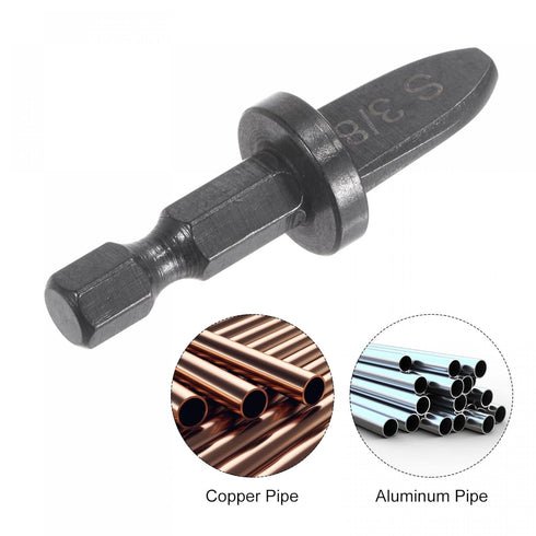 uxcell 3/8" Swaging Tool Drill, 1/4" Hex Handle for Air Conditioning Copper Aluminum Pipe (2Pcs)